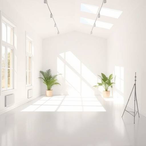 Natural Light Studio with abundant sunlight and minimalist design