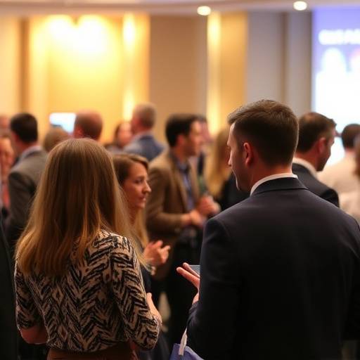 Photo of a corporate event with people networking