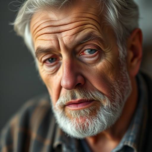Portrait of a senior man with a thoughtful expression
